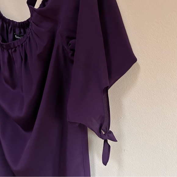 Madewell ~ Purple Silk 3/4 Sleeve Shift Mini Dress in size 0 - Picture 7 of 15